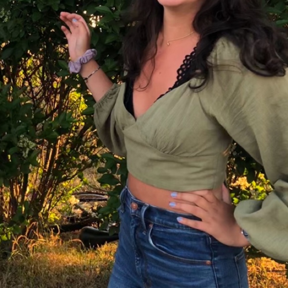 Green Princess Polly Crop Top